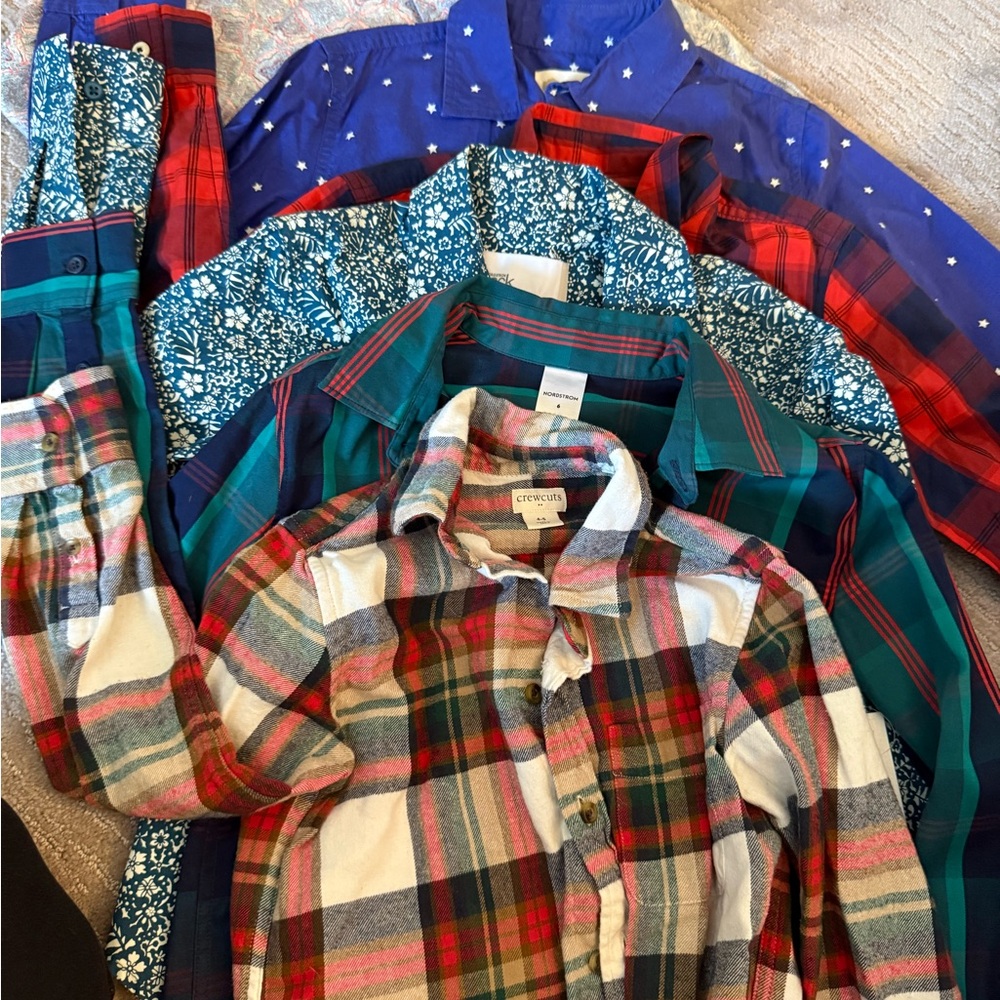 Bundle of 6 long sleeve boys shirts